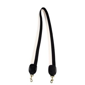 Clare V black and cream strap with gold hardware. EUC